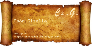 Csór Gizella névjegykártya